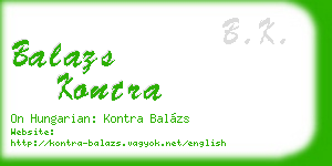 balazs kontra business card