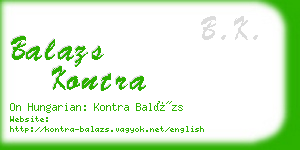 balazs kontra business card